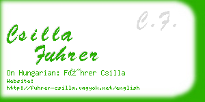 csilla fuhrer business card